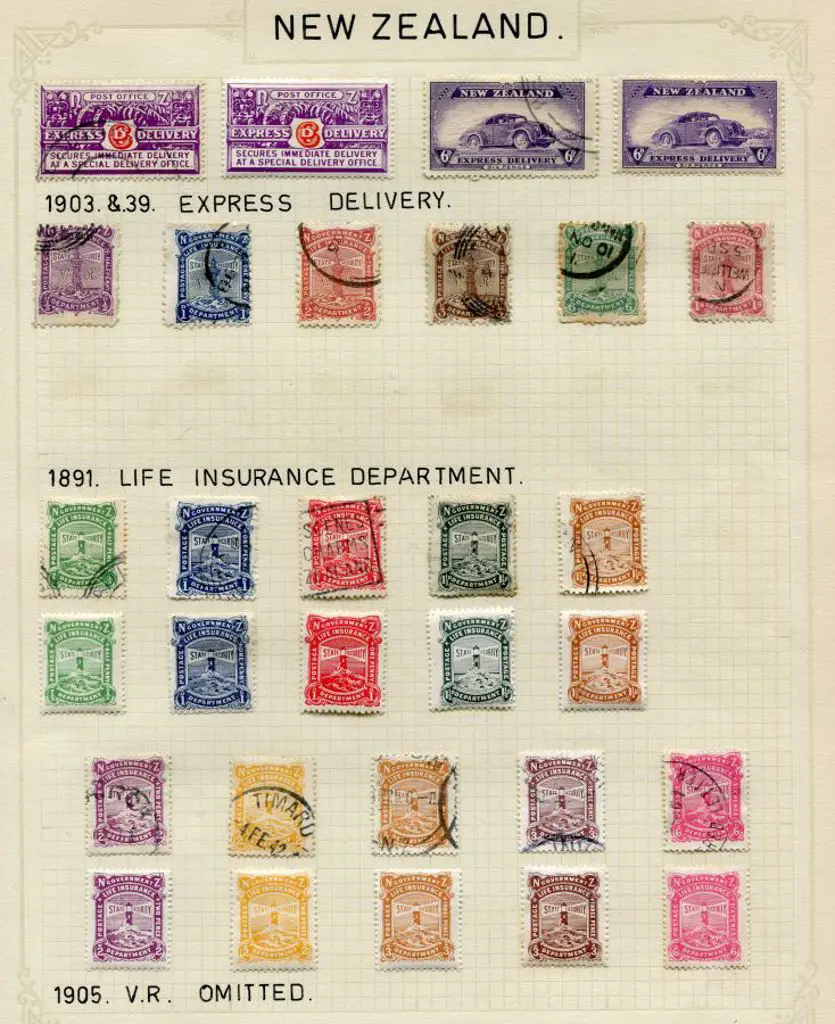 New Zealand 1891-1982 Govt Life Insurance on ... Image 1++