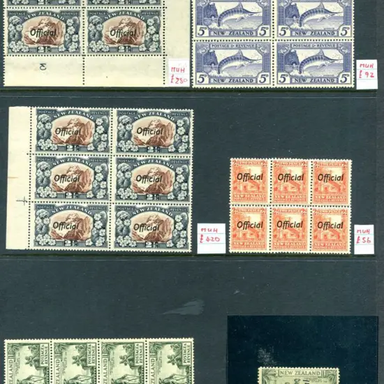 New Zealand 1936/42 Pictorials MUH/MLH group ovptd ...