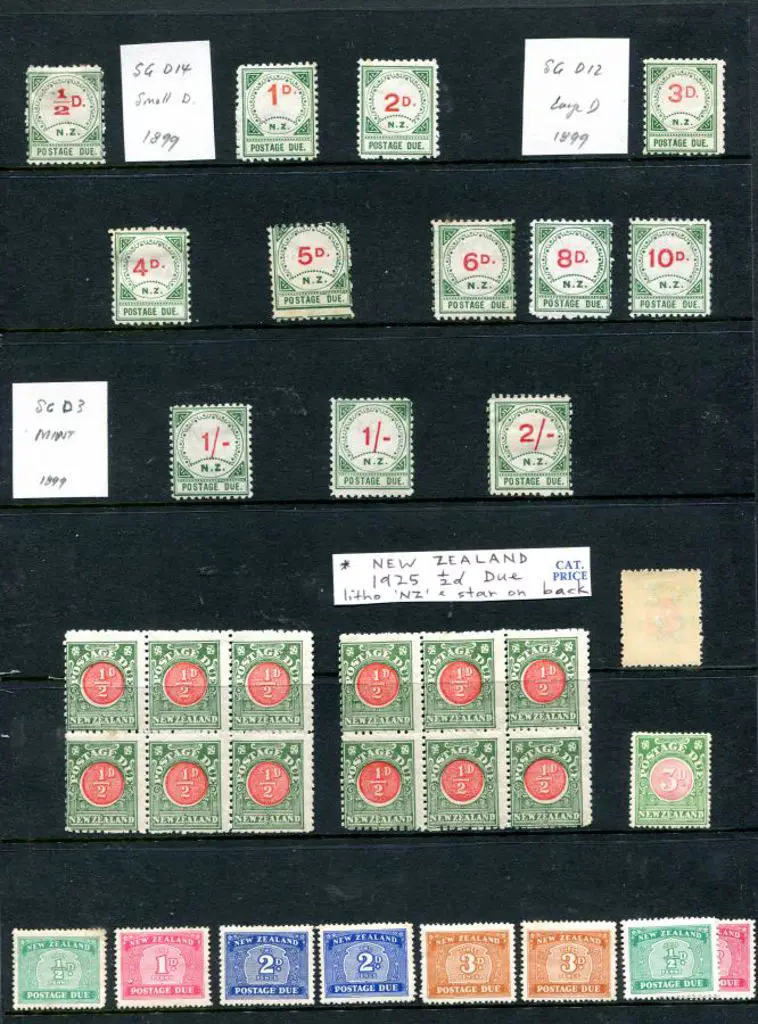 New Zealand Assorted MUH/MLH noting 1907 3d Huia ... Image 1++