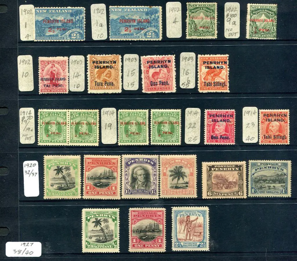 New Zealand-Penrhyn & Samoa 1902-1935 range of ... Image 1++
