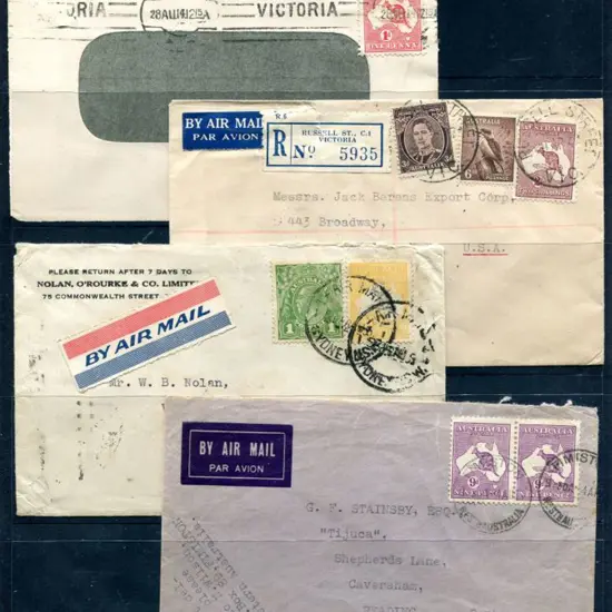 Kangaroos Group of 4 on cover comprising 1d red ...