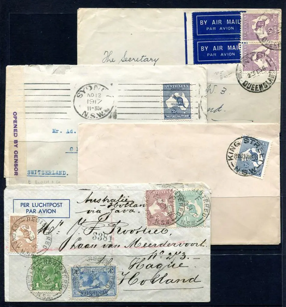 Kangaroos Cover selection with two franked by 2½d ... Image 1++