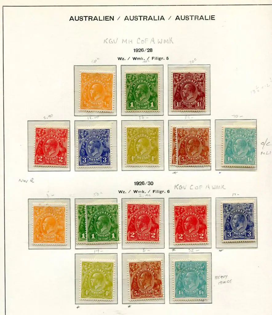 Kangaroos & KGV Accumulation on Schaubek pages ... Image 1++