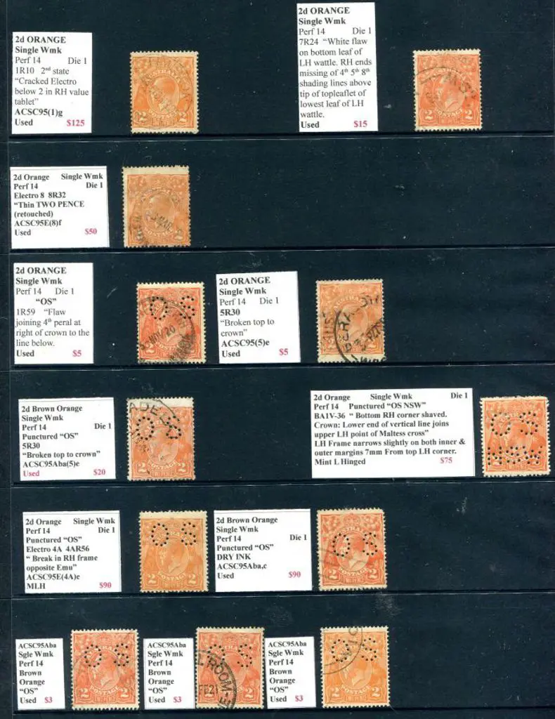 KGV 2d orange group of 18 used, 18 MLH & 5 blocks ... Image 1++