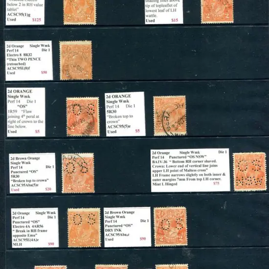 KGV 2d orange group of 18 used, 18 MLH & 5 blocks ...