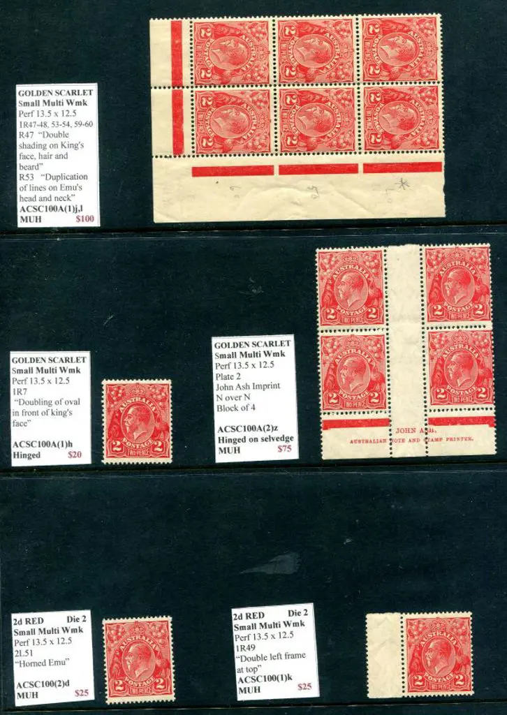 KGV 2d red, Die II, Small Mult perf. 13½ x 12½ & ... Image 1++