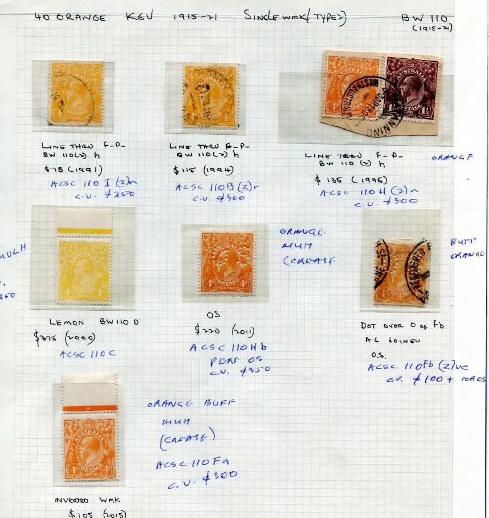 KGV 4d orange study incl 4d lemon MVLH. Orange ... Image 1++