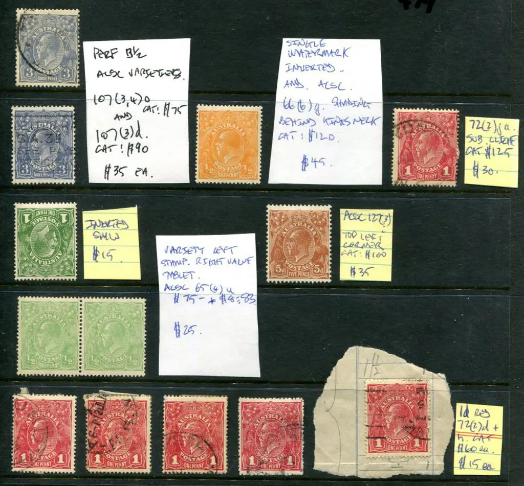 KGV Group of varieties incl ½d orange inverted ... Image 1++