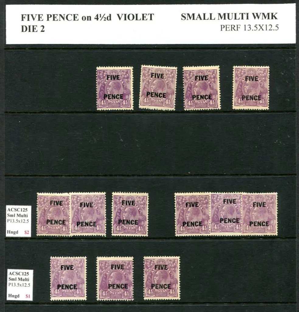 KGV 5d vals with chestnut single wmk SLP shades ... Image 1++