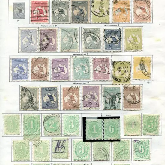 1913-1966 range on mixed album pages noting used ...
