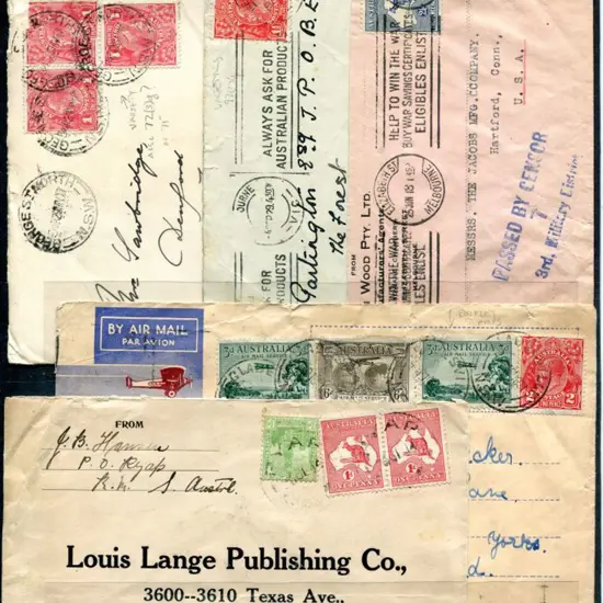 1914-1934 range of covers many with pencilled ...