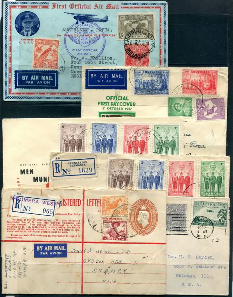 1929-1949 group of covers comprising 1929 to USA ... Image 1++