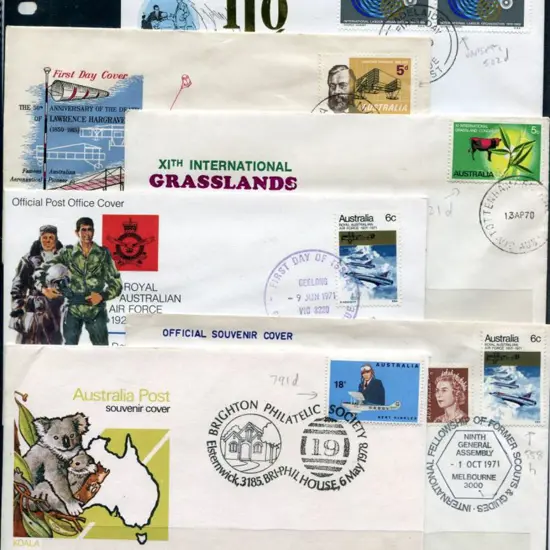 Varieties Listed varieties on FDC's incl 1970 Cook ...