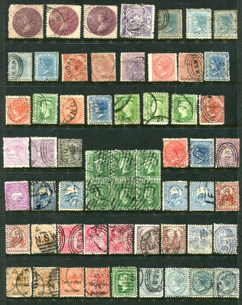 NSW Collection remainder on 2 Hagner sheets with ... Image 1++