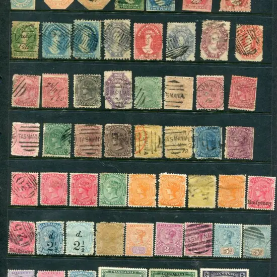 Tasmania 1853-1904 selection with SG 3, 7 & 8 ...