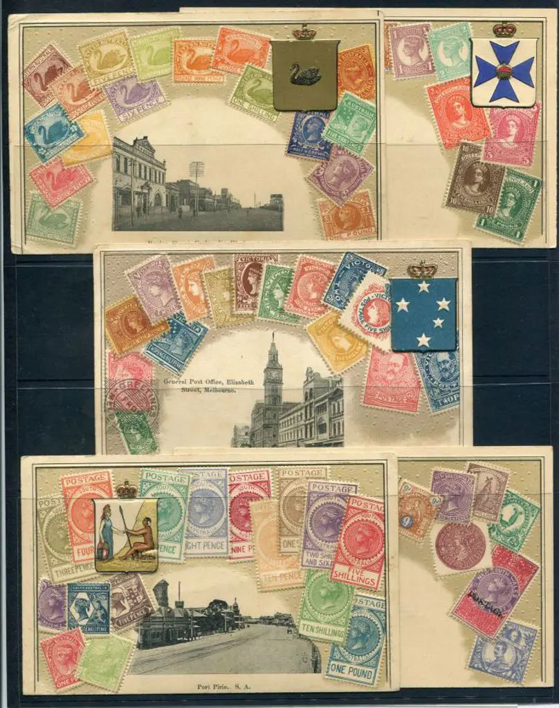 States "V.S.M." Embossed Picture Postcards showing ... Image 1++