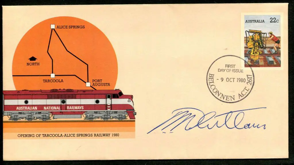 Whitlam, Edward Gough Bold signature on 1980 ... Image 1++