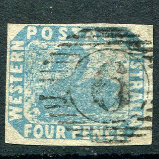 1854 4d blue fine used with neat 15 bar 6 cancel. ...