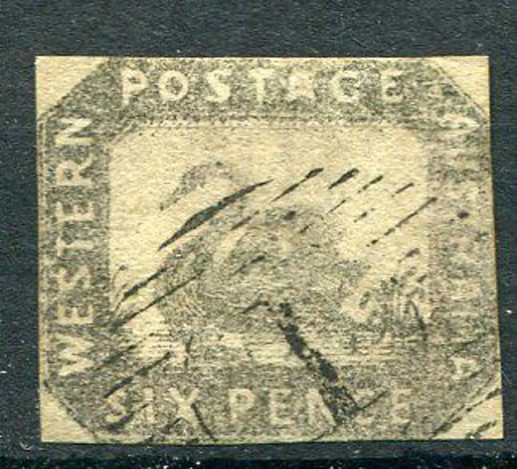 1859 6d grey-black fine used with neat 15 bar 1 ... Image 1++