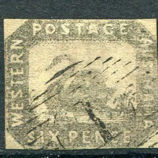 1859 6d grey-black fine used with neat 15 bar 1 ...