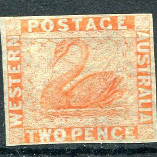 1860 2d orange-vermilion imperf. Unused without ...