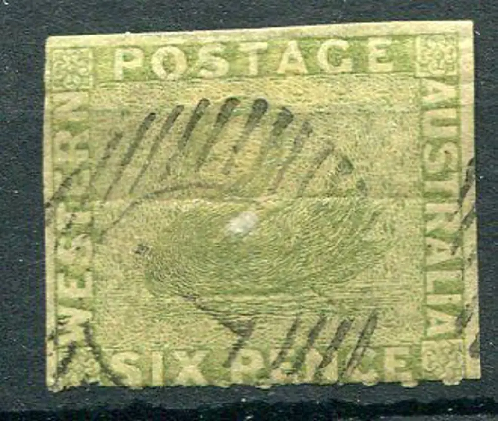 1860/64 6d sage green with roulette clear at base. ... Image 1++