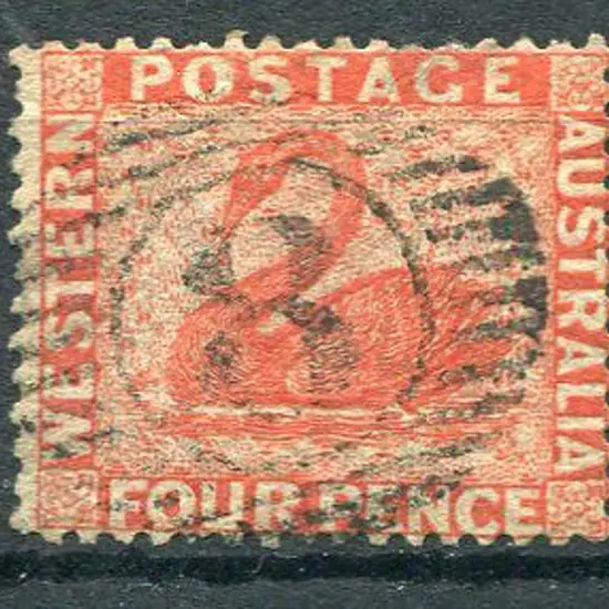 1861 4d vermilion, perf 14, fine used with BN "8" ...