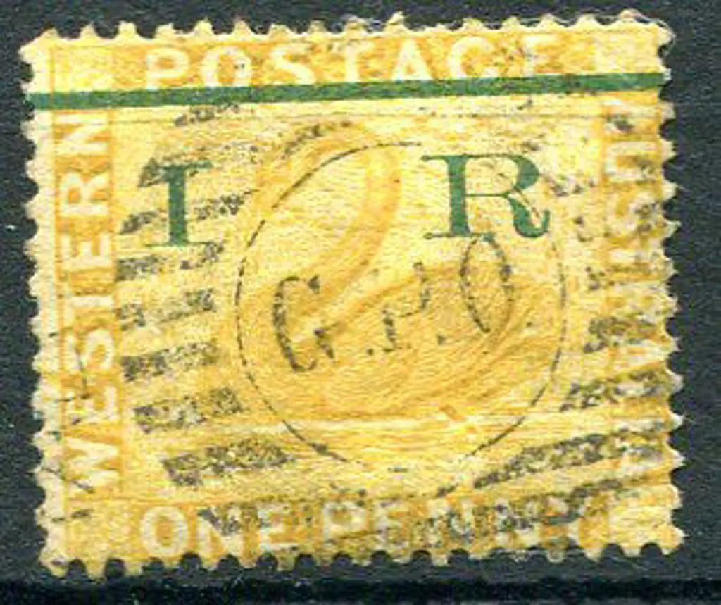 1879 1d yellow-ochre, wmk crown CC perf 14, ovptd ... Image 1++