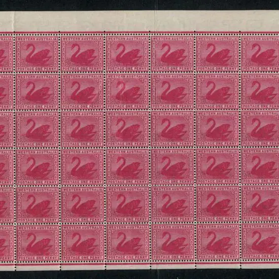 1898 1d carmine, Plate 2, C/WA wmk in complete ...