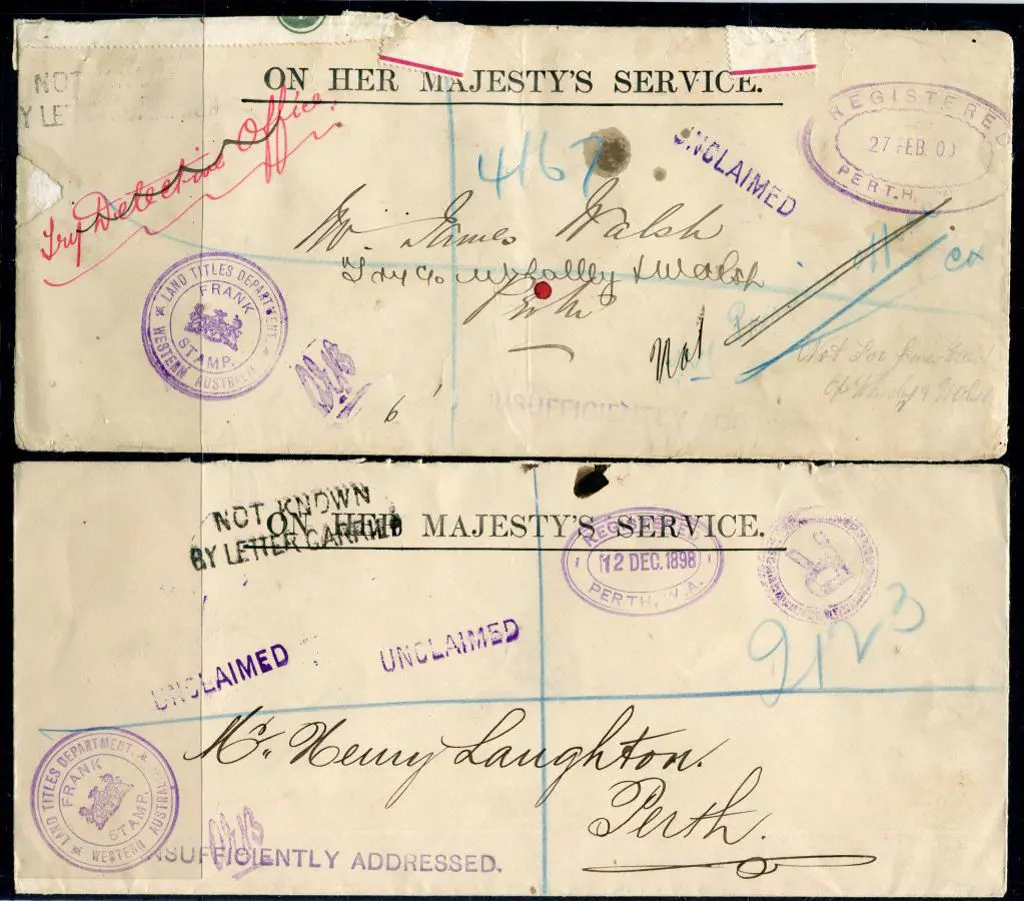 1898 (12th Dec) & 1900 (27th Feb) Registered OHMS ... Image 1++