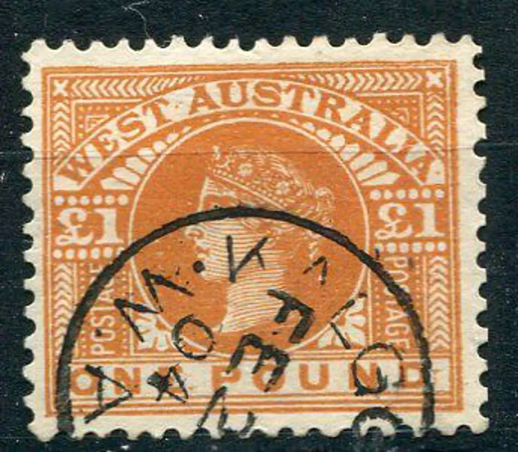 1902/11 £1 orange-brown fine used with neat part ... Image 1++