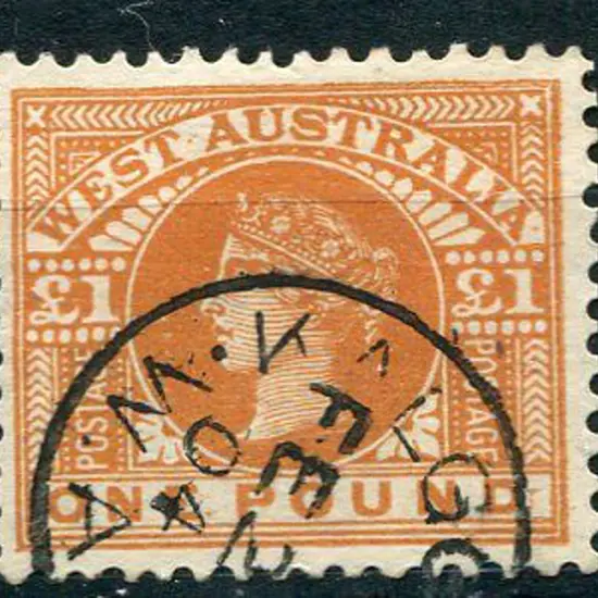1902/11 £1 orange-brown fine used with neat part ...