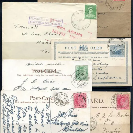 1907 (5th Feb) 1904 1d swan Post Card (PC 13) with ...