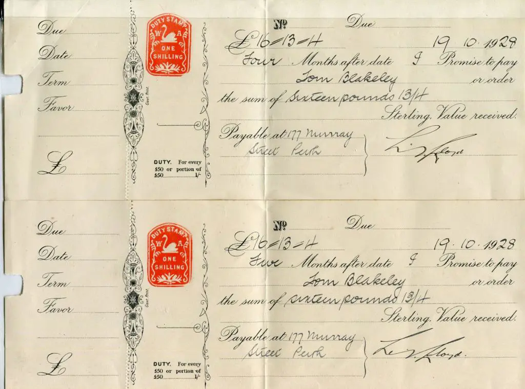 1928 1/- Tombstone duty stamps x 3 on individual ... Image 1++