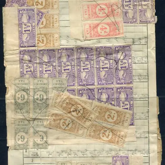 1930c intact page from a wages book with Financial ...