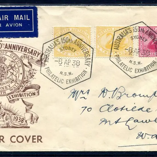 1938 (8th Apr) "Australia's 150th Anniversary ...