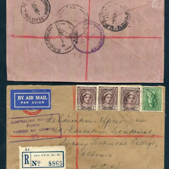 1944 (2nd May) Western Command Unit Postal Station ...