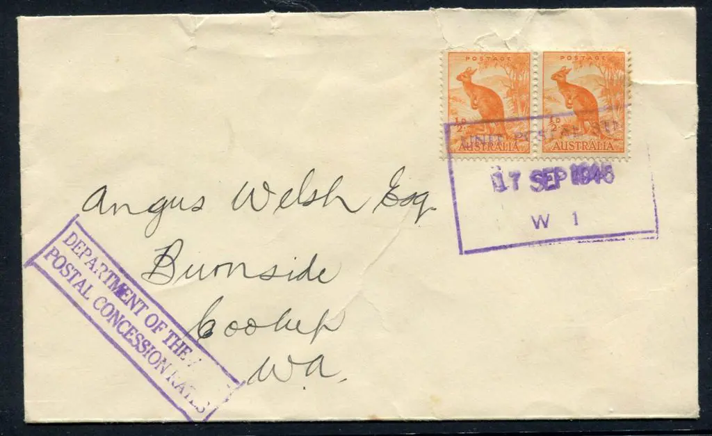 1945 (7th Sept) Western Command Unit Postal ... Image 1++