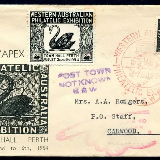1954 (2nd Aug) Wapex commem illust cover with 3½d ...
