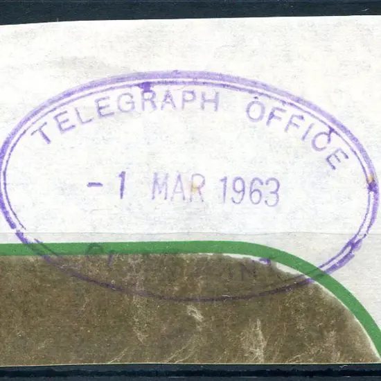 Claremont Telegraph Office Double oval ring full ...