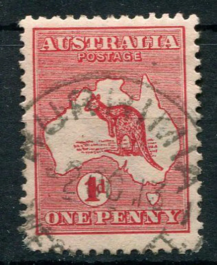 Kurrimia B28-9 on 1d red kangaroo for 2 OC 13. ... Image 1++
