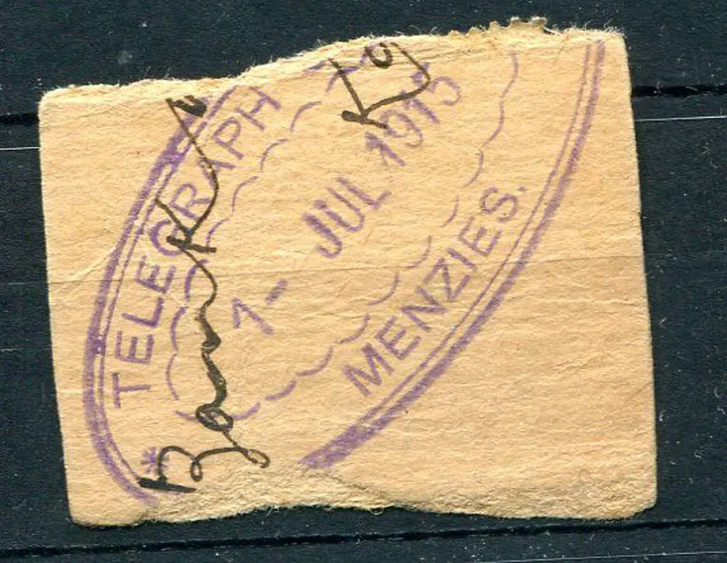 Menzies Telegraph Office 80% strike on piece dated ... Image 1++