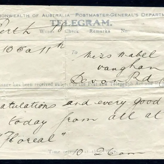 Post & Telegraph Office Bassendean ORS type 2 oval ...