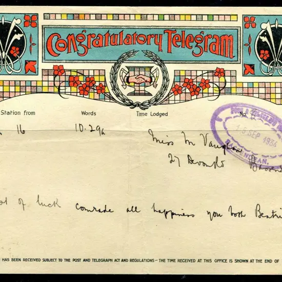 Post & Telegraph Office Bassendean ORS type 3 oval ...