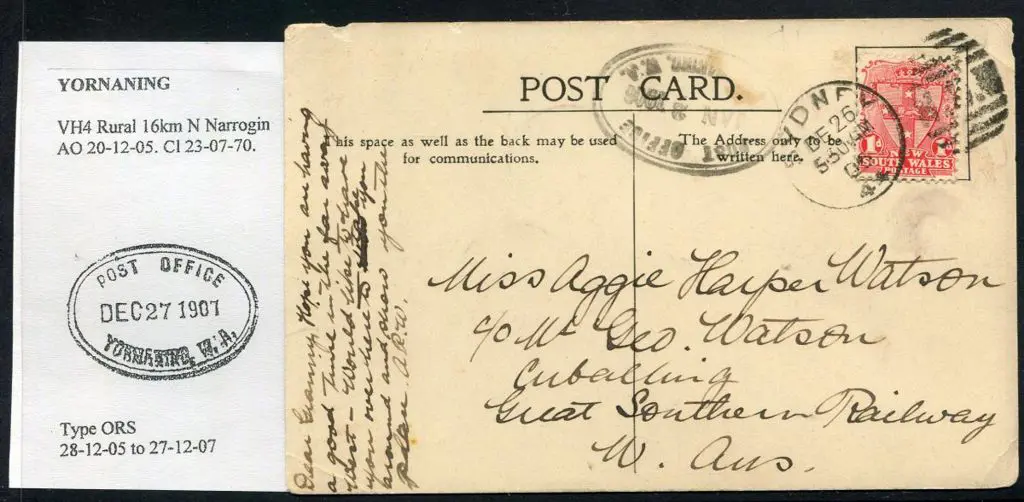 Yornaning ORS 75% transit oval rubber stamp dated ... Image 1++