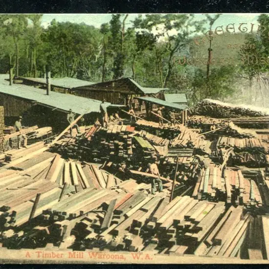 "A Timber Mill Waroona, WA" published by P Falk & ...