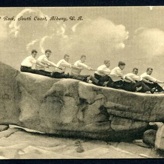 "Boat Rock, South Coast, Albany, WA" b&w card ...