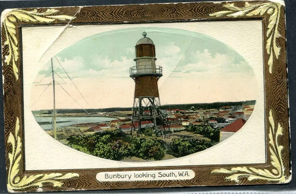 "Bunbury looking South, WA" K Fiddes, Bookseller, ... Image 1++