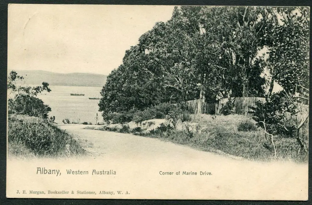 "Corner of Marine Drive" J E Morgan Bookseller & ... Image 1++
