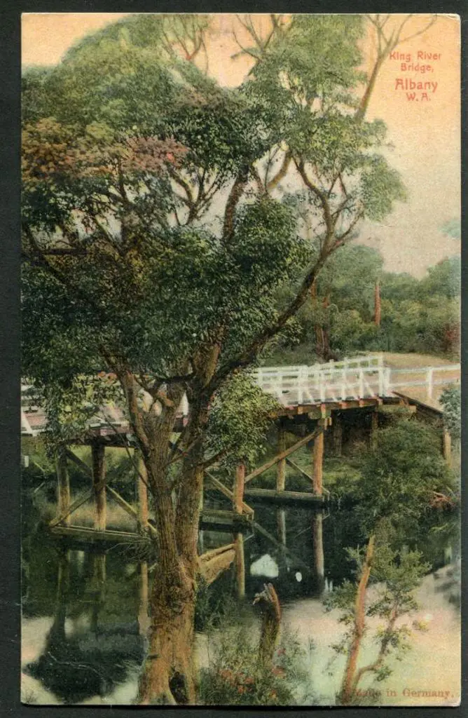 "King River Bridge, Albany WA" (vert) F E Morgan ... Image 1++